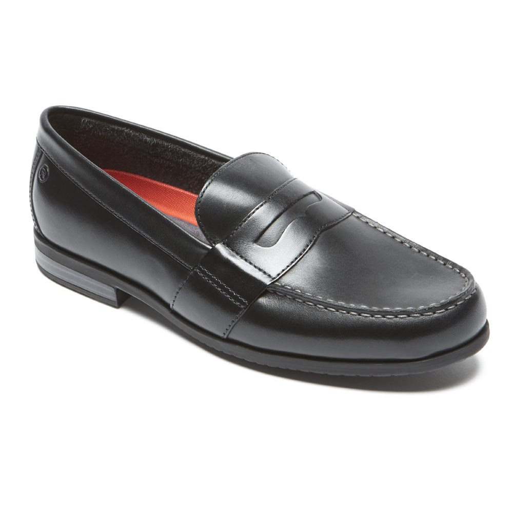 Rockport Mens Loafers Black - Classic Lite 2 Penny - UK 875-AICBSU